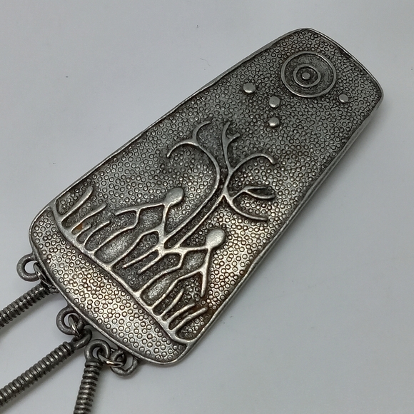 * vintage JJ Jonette large Garden of Eden dangle pin brooch - Picture 3 of 5